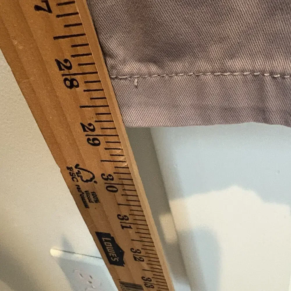 Childrens Place Pants Boys XXL 16‎ Light Gray Slim Button Closure Zip Chino